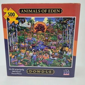 Dowdle Animals of Eden 500 Piece Jigsaw Puzzle New Sealed Artist‎ Eric Dowdle